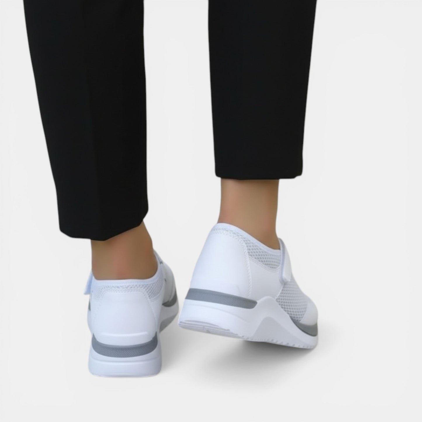 Dames Sneakers met Mary-Jane Bandje en Comfortabele Zool