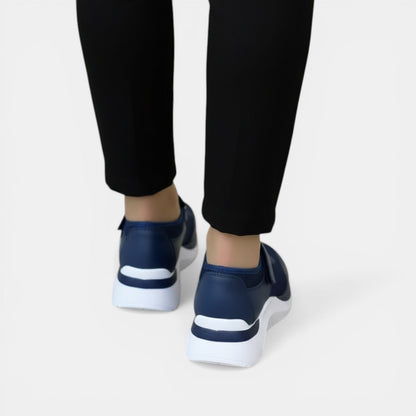 Dames Sneakers met Mary-Jane Bandje en Comfortabele Zool