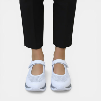 Dames Sneakers met Mary-Jane Bandje en Comfortabele Zool