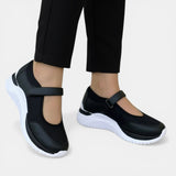 Dames Sneakers met Mary-Jane Bandje en Comfortabele Zool